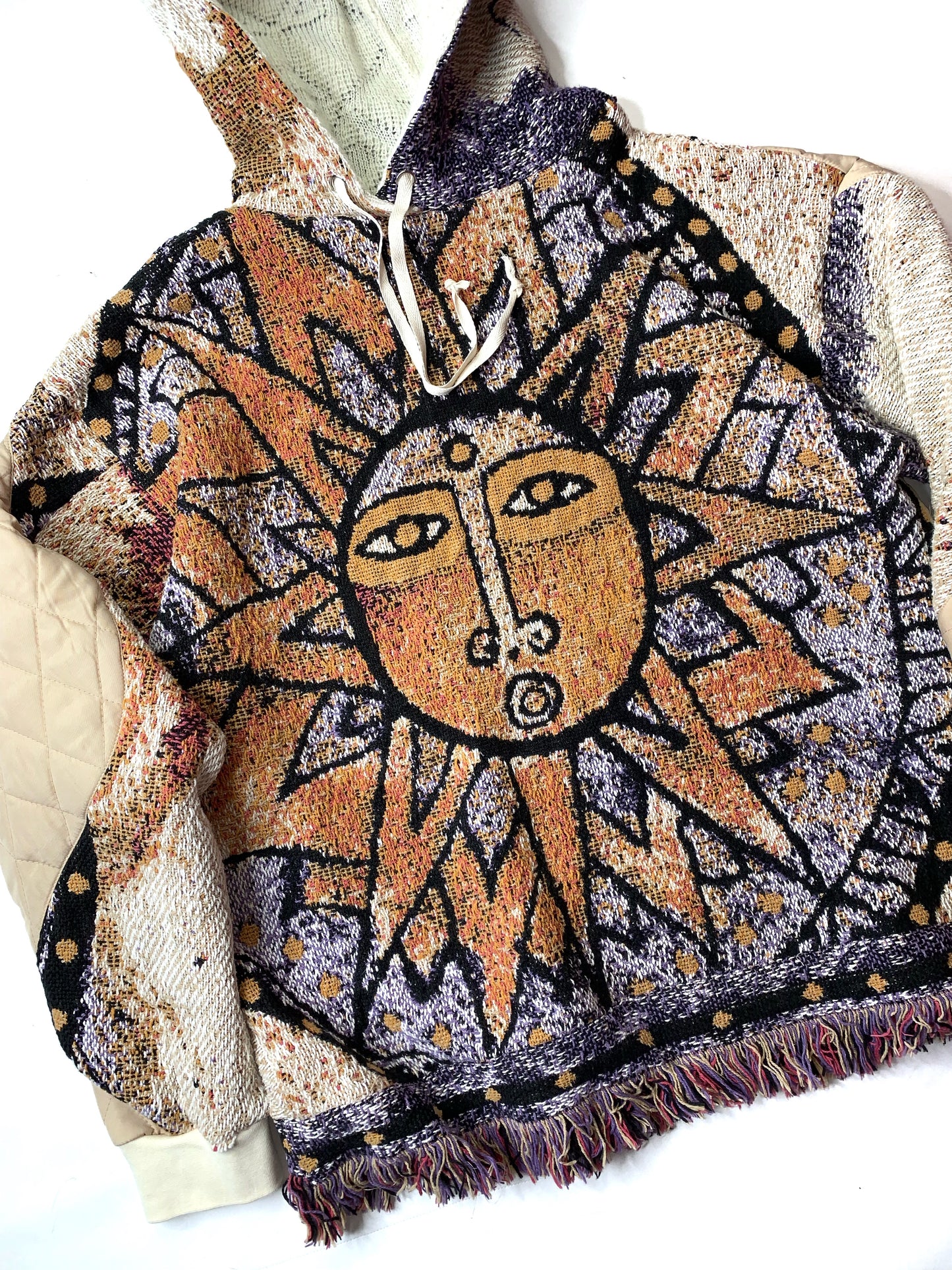 Sun Woven Tapestry Blanket Hoodie