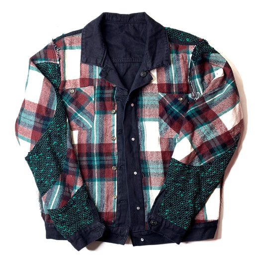 Reversible Flannel Denim :Tweed